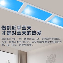 Ultra-Thin Sky Light for Living Room Integrated Ceiling, Blue Sky Light for Kitchen and Bathroom Skylight, Blue Sky Light That Imitates the Sun, Clear Sky Light