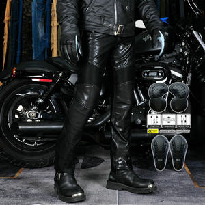 
VOLERO motorcycle riding pants retro motorcycle anti-fall leather pants four seasons casual windproof waterproof and fallproof pants men
