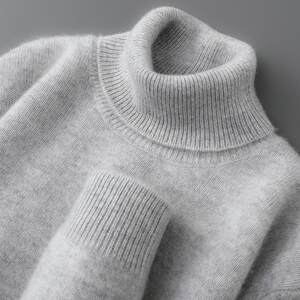 
Winter double-strand thickened 100% pure cardigan men's trunk neck pullover casual loose knitted cashmere sweater
