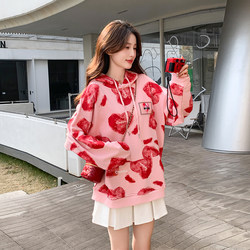 Korean Style Loose and Casual Hooded Sweatshirt Jacket for Women, Spring 2025 New Design, Trendy and Youthful Top
