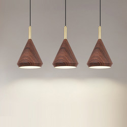 Wabi-Sabi Style Restaurant Chandelier, Walnut Color, Commercial Dining Table Lamp, Hot Pot Restaurant Bar Counter Chandelier, Special Chandelier for Catering