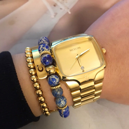 Nixon Player A140509 Orologio Quadrato Piccolo Oro