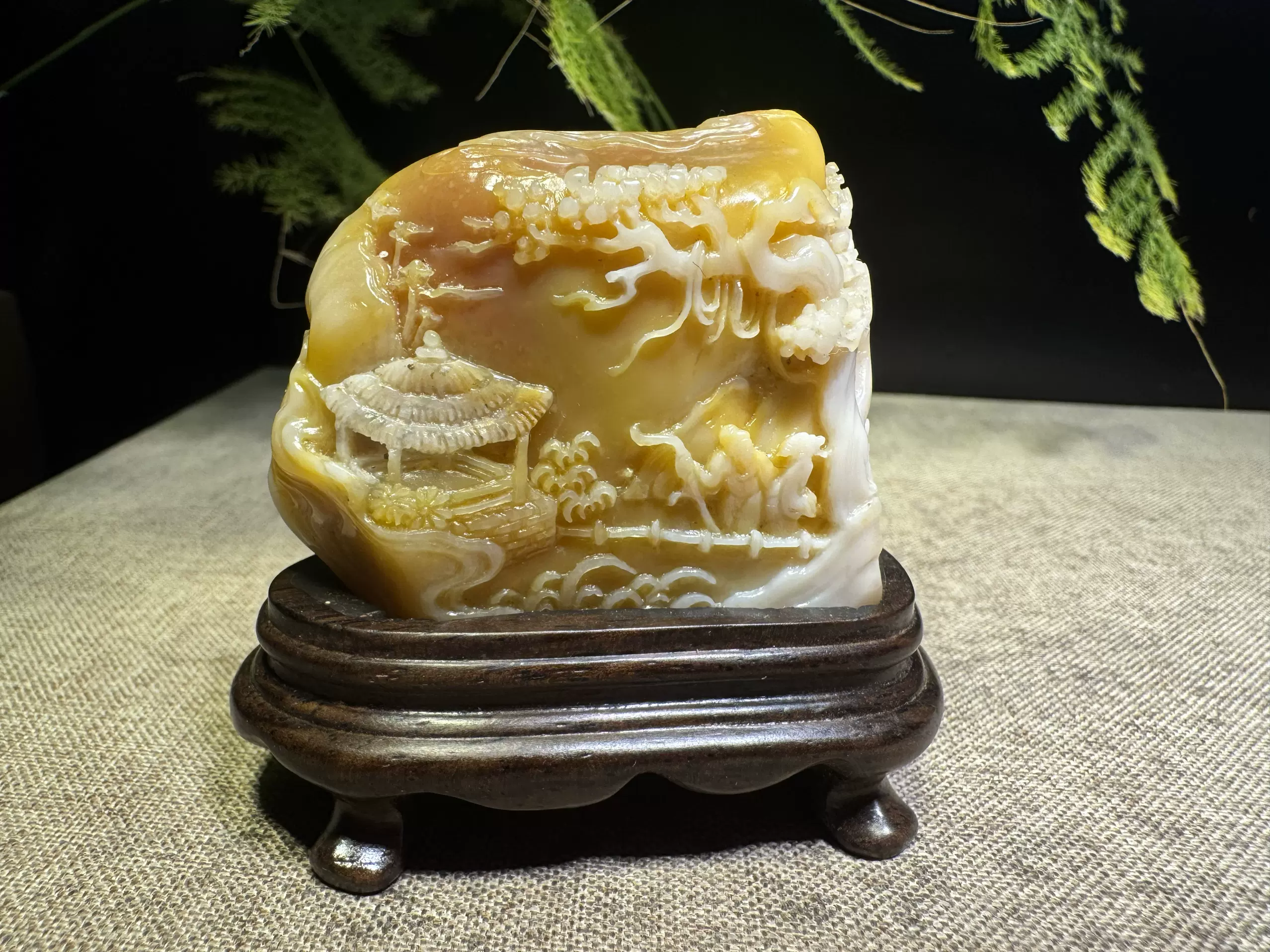 金色獅子の蓋付き陶器花瓶 昭和レトロ薩摩錦風、陶器 香炉 壺、金色