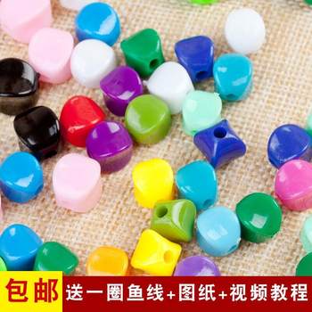 10mm solid color square beads diy beaded braided beads