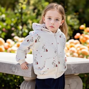 
Girls' long-sleeved hooded sweatshirt autumn and winter top pure cotton A-class baby outing suit fashionable