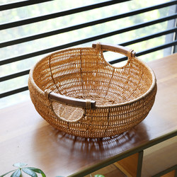 Kens Fruit Plate Creative Rattan-Like Living Room Decorative Storage Basket Bread Basket American-Style Storage Basket Household Fruit Basket