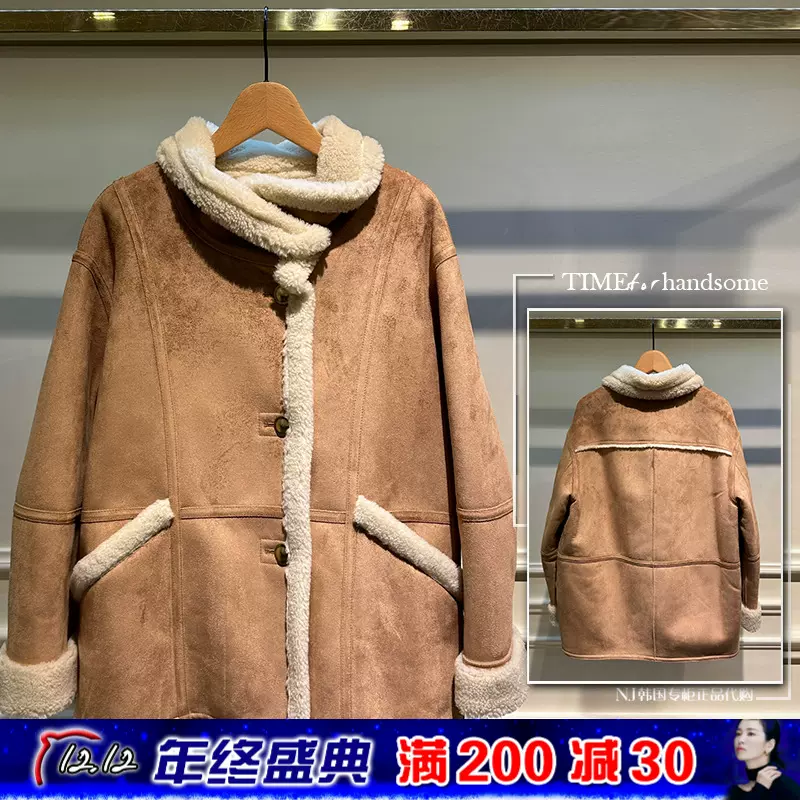 NJ 韩国SISLEY 专柜正品代购23冬时尚气质百搭女外套SALE33-361-Taobao