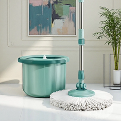 Rotating Mop 2024 New Model for Home Use, Single Bucket Mop, Hands-Free Washing, Spin-Drying, One-Step Cleaning, Dual-Use for Wet and Dry