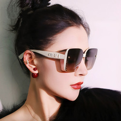 Sunglasses for Women, Summer Uv Protection, Sun Protection, Fashionable Outdoor Driving Polarized Sunglasses, Big Face, Slimming, High-End Feel