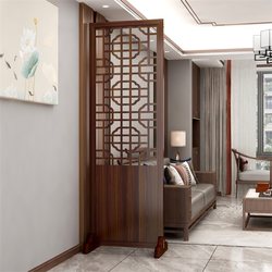 Push-Pull Screen Partition Foldable Mobile Telescopic Panel for Living Room and Bedroom Room Division Solid Wood Decorative Partition Panel