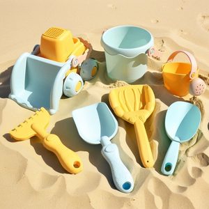 Children's beach toy car baby drama water digging and soil tool tools of hourglass shovel barrels to play sand set sand pools