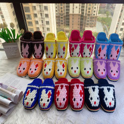 Anti-slip handmade postpartum ice strip warm wool slippers