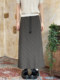 
0520 summer plaid drawstring long skirt straight slim plaid skirt is rich F0317