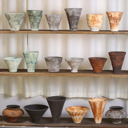 Wabi-Sabi Style Vintage Clay Flower Pot for Succulents, Terracotta Old Stump Pot, Flower Shop, Guesthouse, Small Size, Coarse Clay Flower Planter