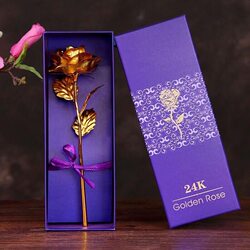 Birthday Gift for Mom's Girlfriend, Golden Rose Bouquet, Valentine's Day Gift for Wife, Teacher, Goddess, Best Friend, Creative Gift Box