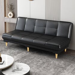 Cat Paw Leather Double Apartment Dual-Use Rental Pu Leather Oil Wax Shop Small Apartment Sofa Foldable Simple Sofa Bed