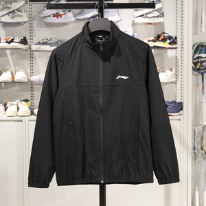 
Li Ning Jacket Men's 2025 Spring and Summer New Running Fitness Black Casual Stand Collar Sports Jacket YJDV059