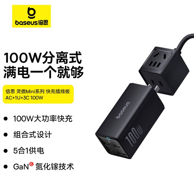 Baseline Mini series fast charging plug-in board 100W gallium nitride ...