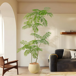 Jacaranda Artificial Green Plant Potted Plant High-End Light Luxury Large Indoor Living Room Artificial Flower Tree Floor-Standing Decorative Ornament