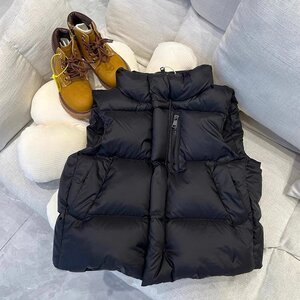 
New children's down cotton vest 2024 autumn and winter for middle-aged and older children, boys and girls, baby thickened vest, trendy outer wear