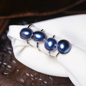 
Natural seawater maple sterling silver inlaid ring for women, noble temperament, mother-of-pearl ring jewelry gift