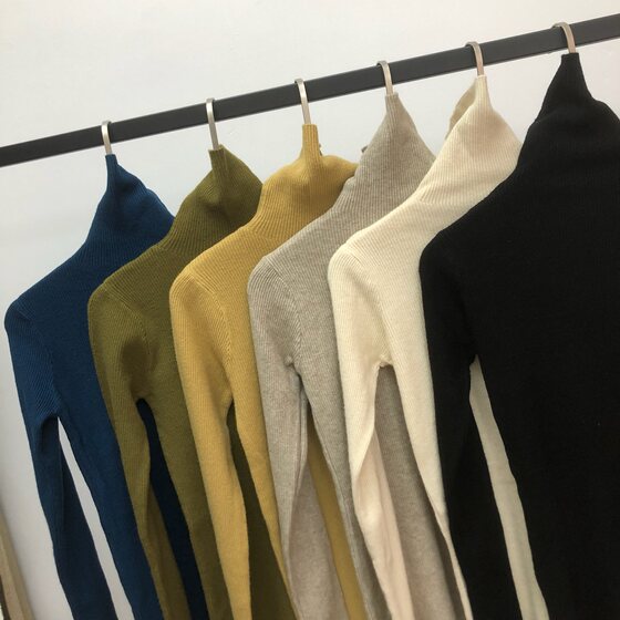 
[Owner's own] ins winter women's clothing, really comfortable and easy to match with sweaters, lazy style high collar knitted bottoming shirt