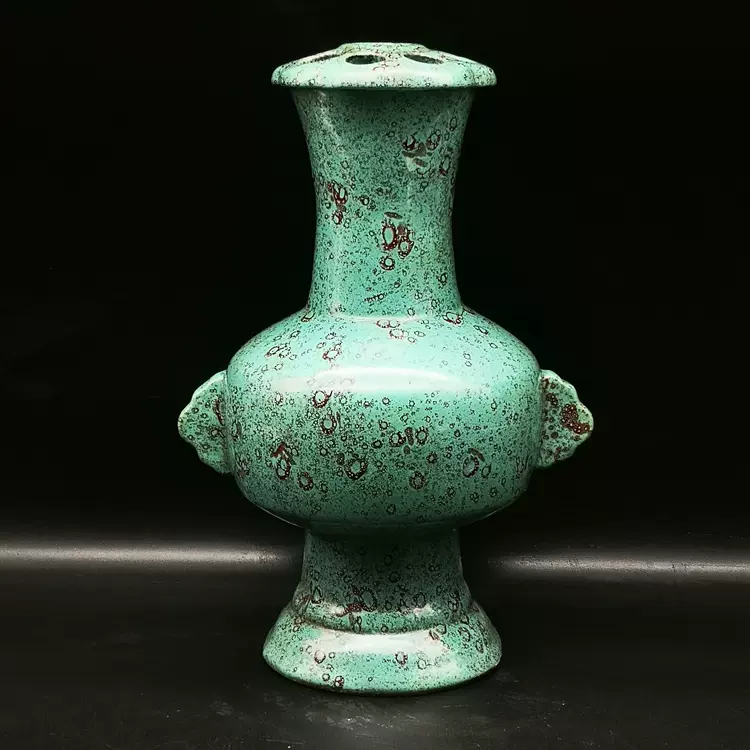 清雍正爐鈞釉九孔瓶古玩瓷器古董收藏真品民間老物件