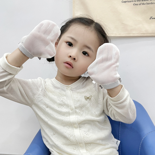 Anti-Succion Pour Bébé Des Doigts Respirant Et Doux Unisexe - Blanc - Garçons Et Filles