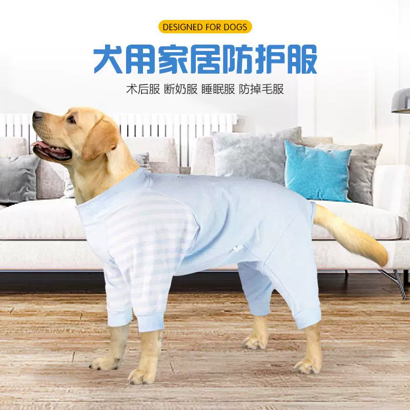 狗狗衣服四脚中型大型犬柴犬金毛全包高弹睡衣术后服家居服防掉毛-Taobao