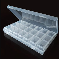 Weekly Transparent Pill Box with 28 Compartments/Portable Large-Capacity 7-Day Small Pill Box Storage/Export to Japan Pill Cutter and Dispenser