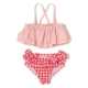 Export Japanese children's cute plaid split bikini hot spring swimsuit girls' split swimming