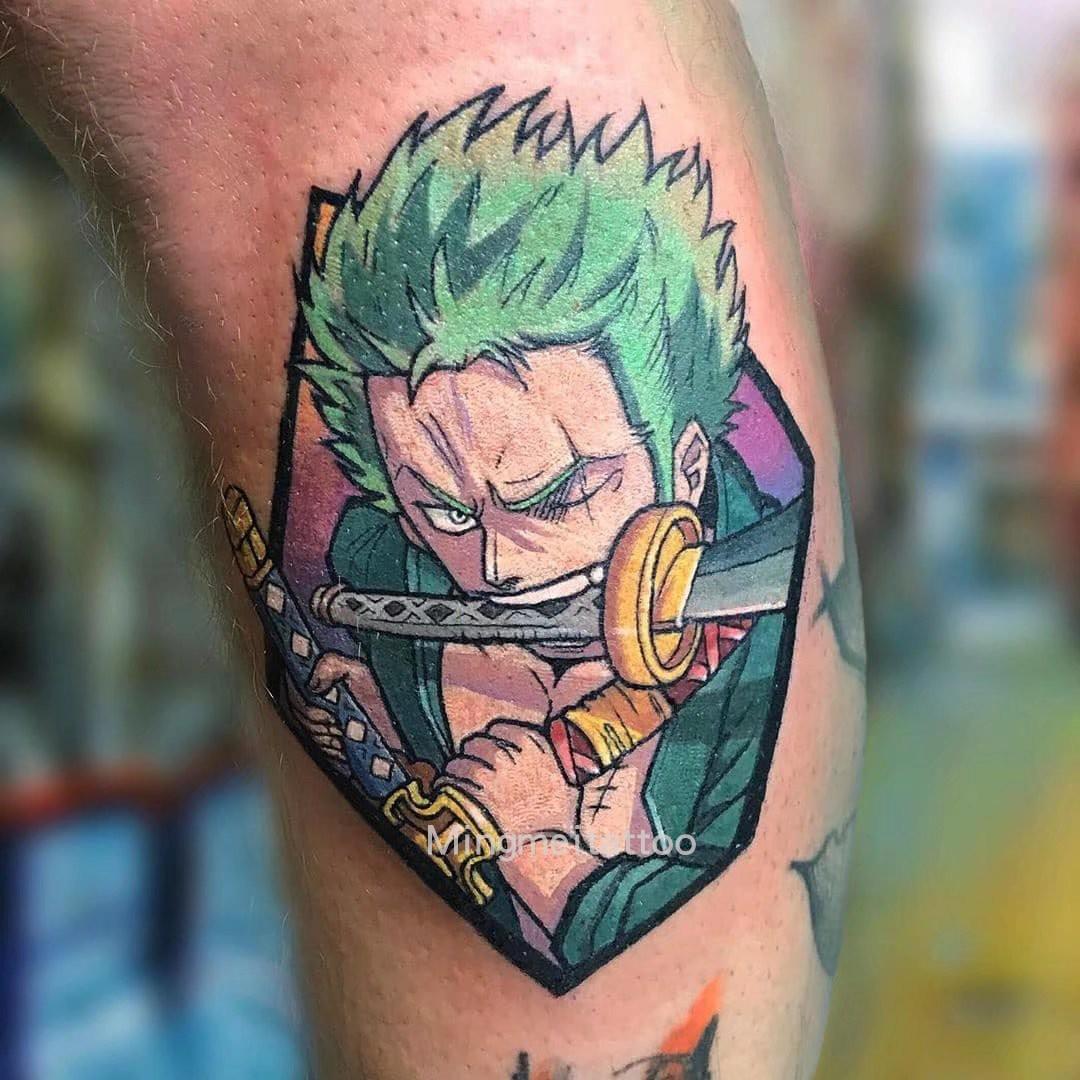 明美原创 索隆纹身贴 海贼王 动漫花臂持久防水