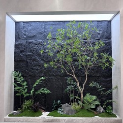 Artificial Horsewood Landscaping Green Plants, Fake Trees, High-End Decoration for Window Displays, Courtyard Landscape Arrangement, Combination for Floor-To-Ceiling Staircases