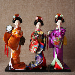 Japanese Geisha Silk Dolls, Kimono-Style Japanese Ornaments, Kabuki Figures, Restaurant Decorations for Sushi and Barbecue Shops