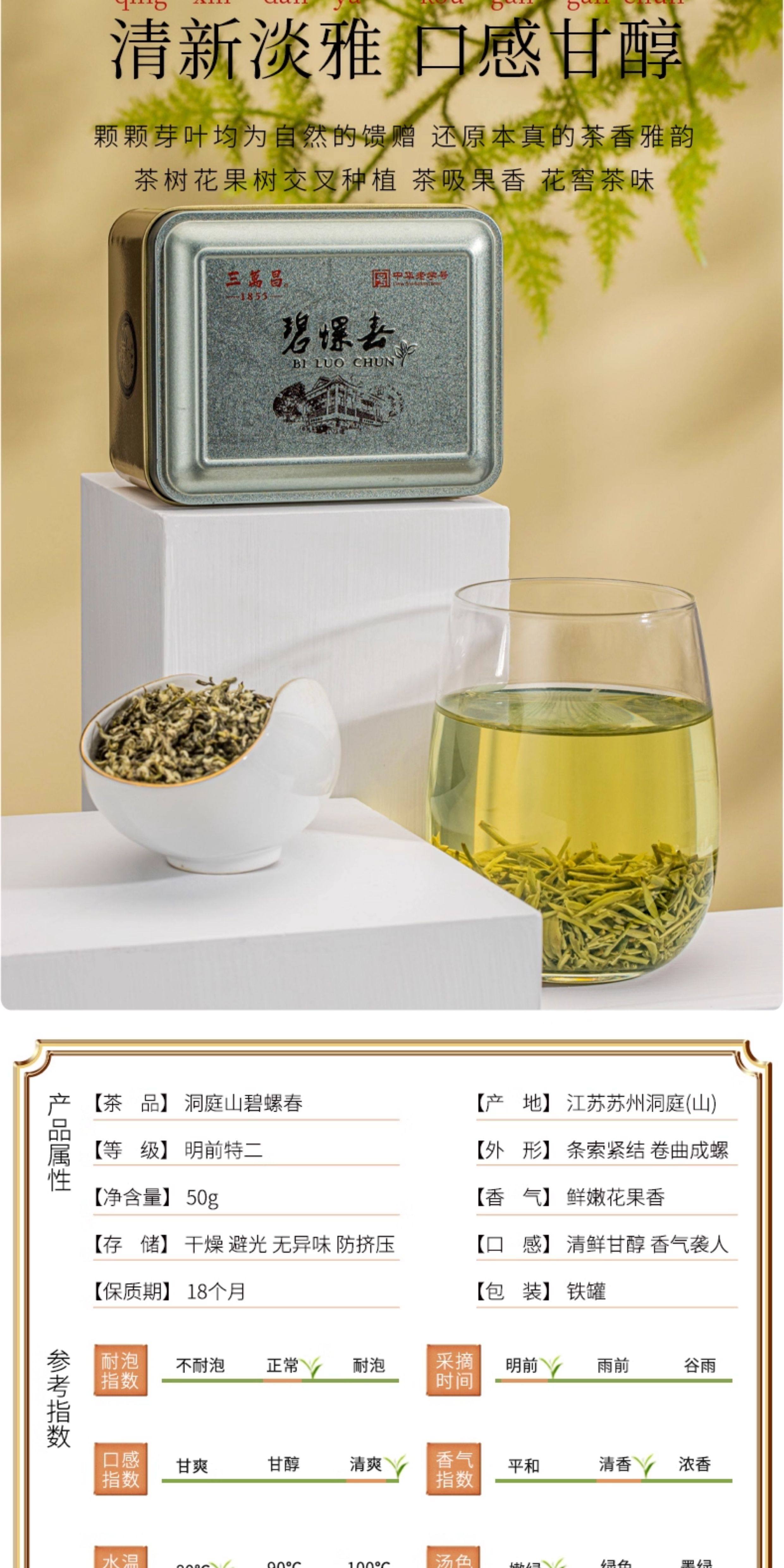 三万廠 洞庭碧螺春緑茶 - 2023年 新春摘み - 50g