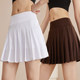 Large size sports short skirt for women in summer new high-waisted slim pleated skirt running fitness skirt pants skirt tennis skirt
