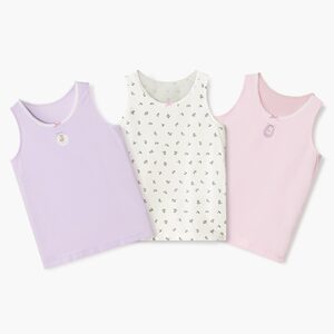 
unifriend Korean children's hurdle vest bottoming inner wear baby belly protection pure cotton sling for boys and girls type A