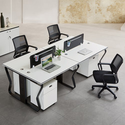 Yongxin Office Desk and Chair Set, Simple and Modern, Four-Person Workstation, Office Partition Cubicle, Computer Desk