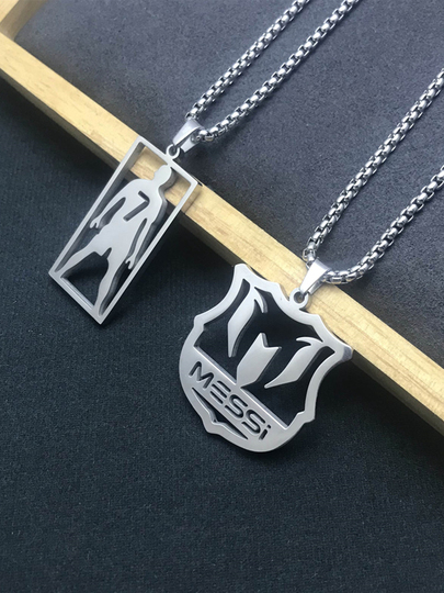 FCバルセロナ　バルサ　ペンダント　ネックレス　未使用新品 メッシ バルセロナ ネックレス - サッカー スター ペンダント
