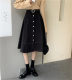 
Large size skirt for women in spring and autumn new style of hip cover high waist A-line large hem skirt fat mm versatile suit mid-length umbrella skirt