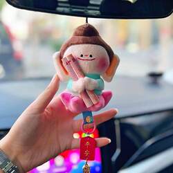 New Version of Yunxiang Cave Buddha Companion Lotus Little Buddha 2025 Cute Plush Car Hanging Ornament Doll Car Interior Decoration