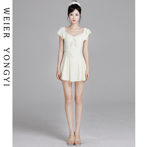 
Swimsuits for women with high-end 2025 new beautiful and high-value one-piece dress slim and slim vacation hot spring swimsuit