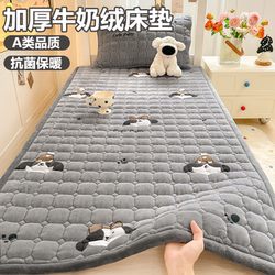 Class a Winter Thickened Milk Velvet Mattress Topper Single Piece for Student Dormitory, Single-Person Quilted Mattress Pad, Foldable