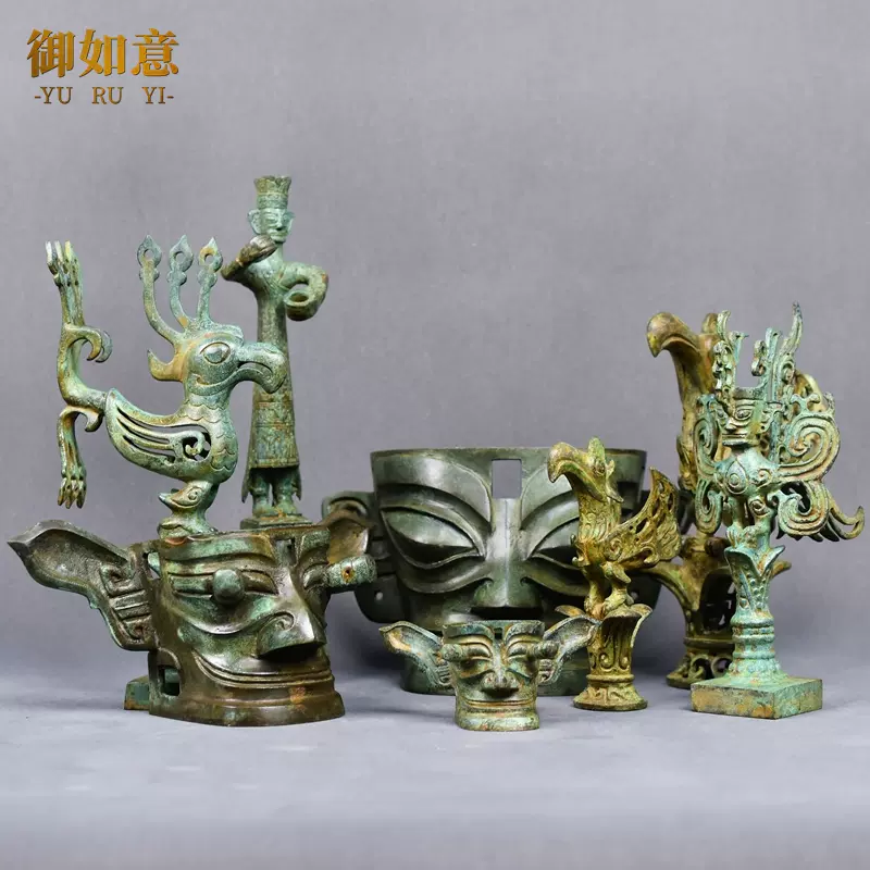 仿古青铜器摆件凤凰鸟尊鸟熏炉古玩中式家居装饰复古熏香炉工艺品-Taobao