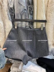 2025 new autumn and winter Korean style fashion versatile loose slimming high waist woolen casual shorts for women