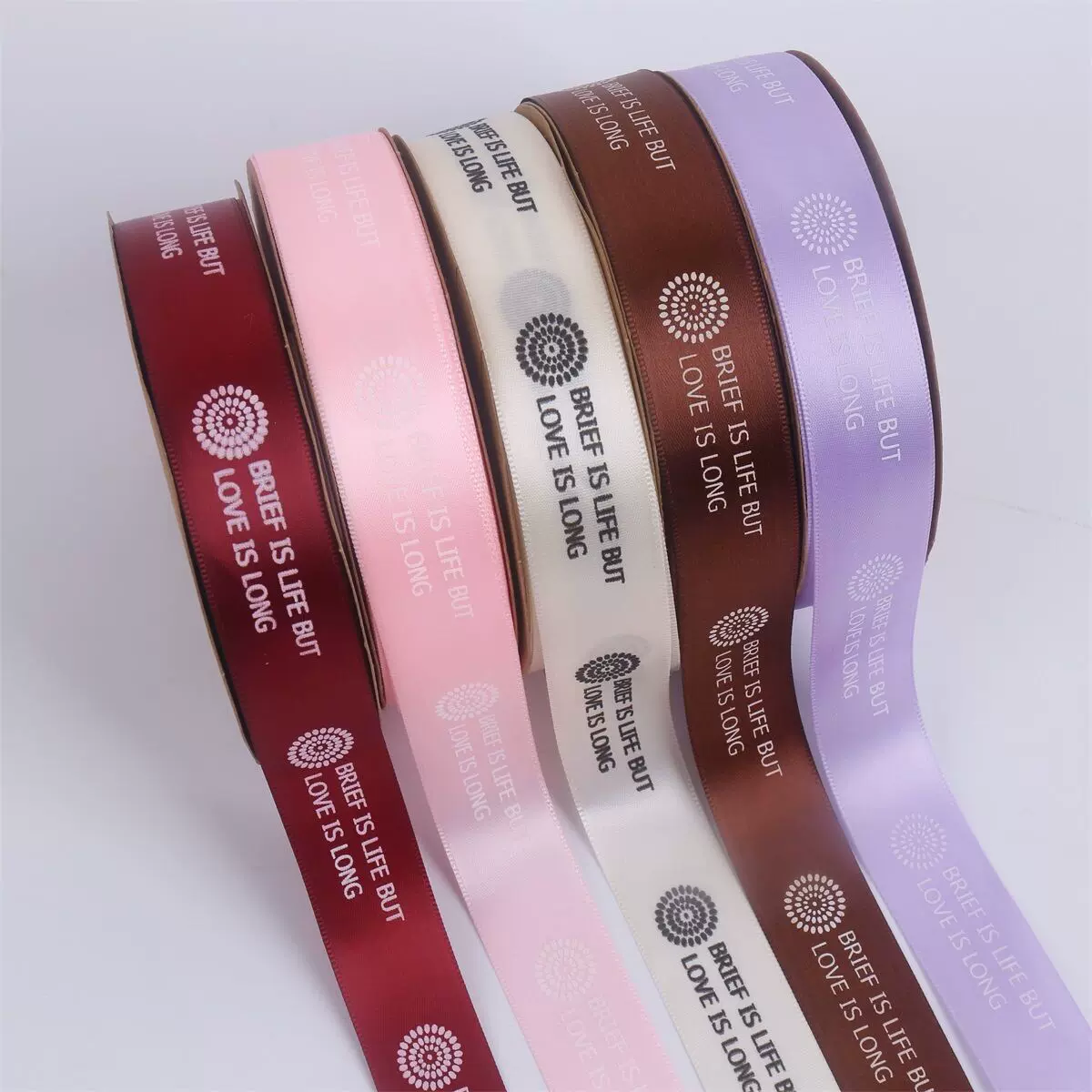 5cm宽英文丝带 花艺包装花束蝴蝶结扎带