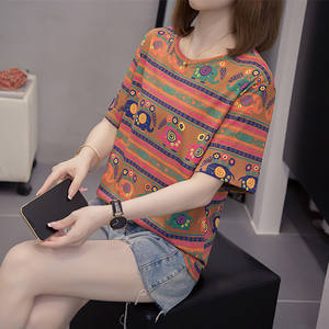Plus size women's 2026 summer new pure cotton short-sleeved T-shirt for fat mm fashionable and versatile belly-covering top for women