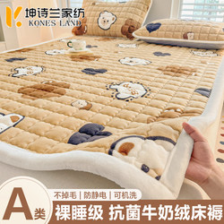 Class a Milk Velvet Mattress Winter Fleece Bed Cover Home Bedroom Soft Cushion Coral Fleece Blanket Bed Sheet Mattress Pad