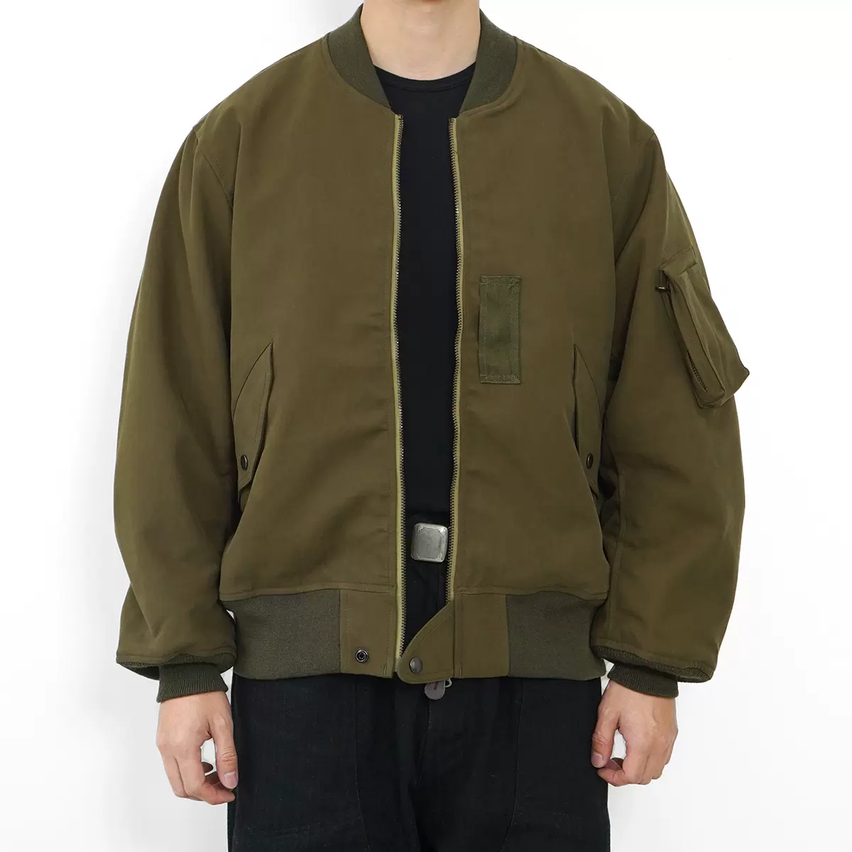 Phigvel Makers 深橄榄色飞行夹克Double Cloth Flight Jacket-Taobao