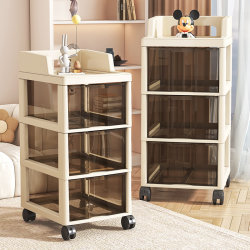 Drawer-Type Snack Trolley Storage Rack Multi-Layer Movable Living Room Floor-Standing Storage Cabinet Bedroom Toy Storage Cabinet